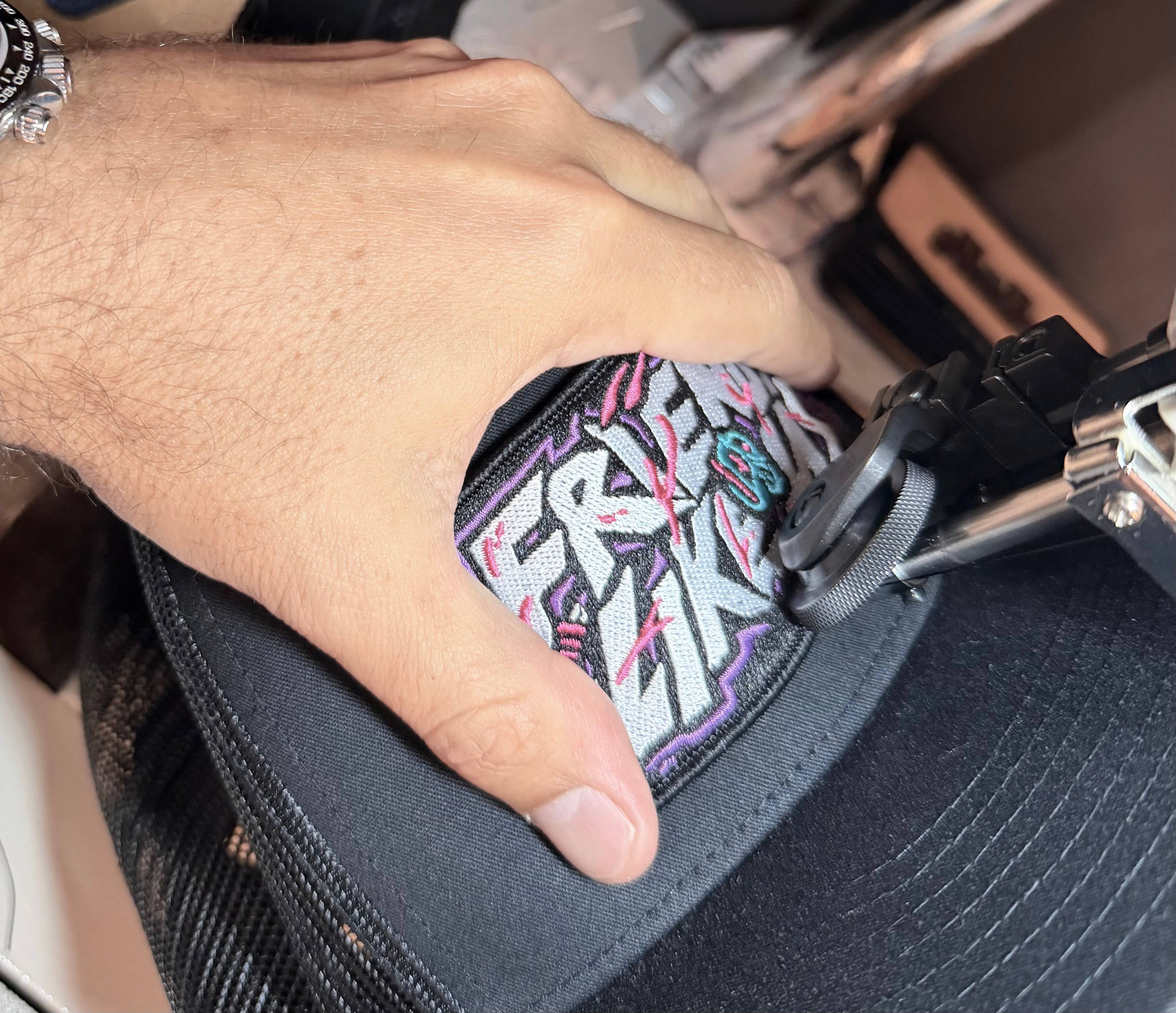 Embroidered patch detail
