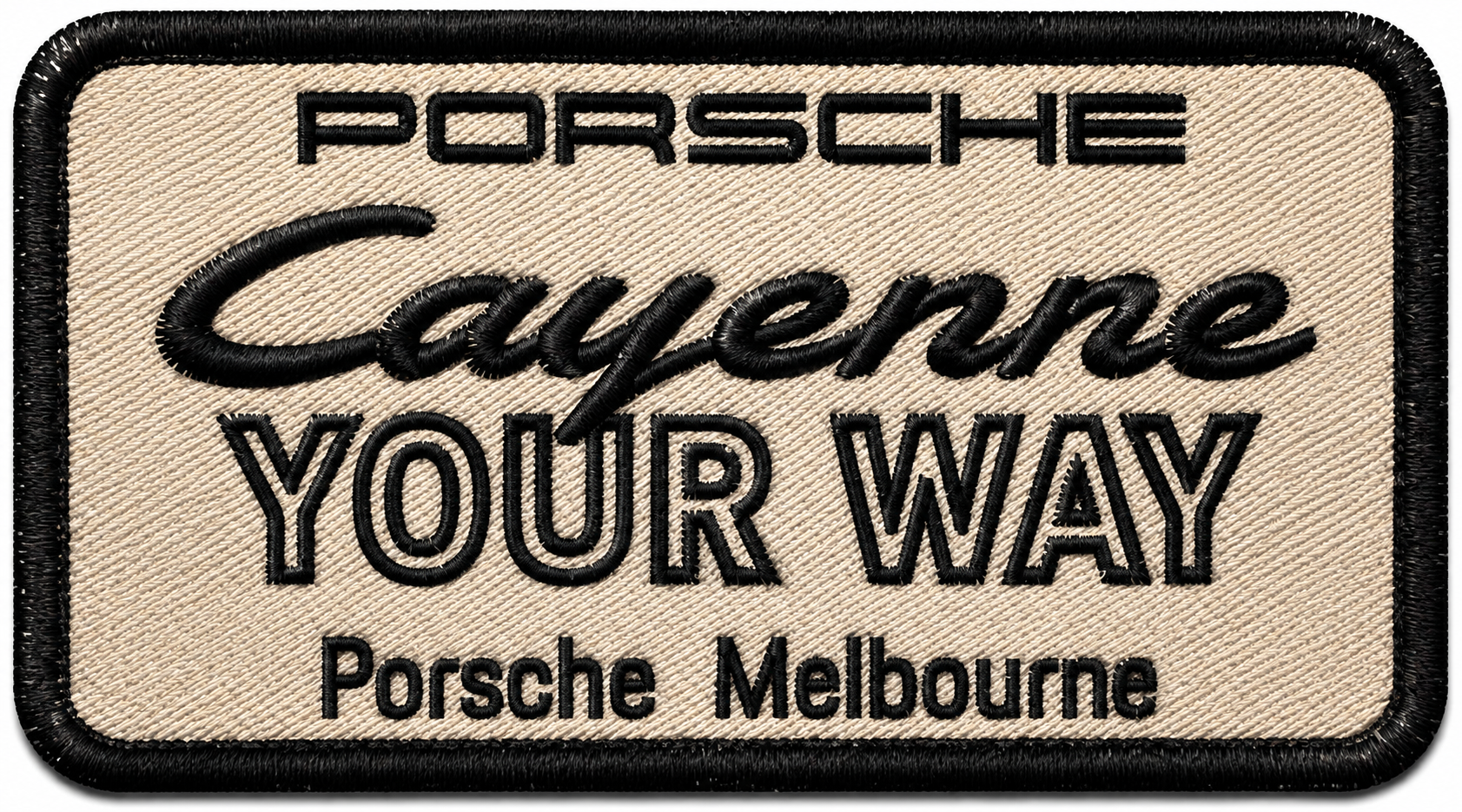 Porsche Melbourne Cayenne Electric Launch — StashHat™ embroidered patch