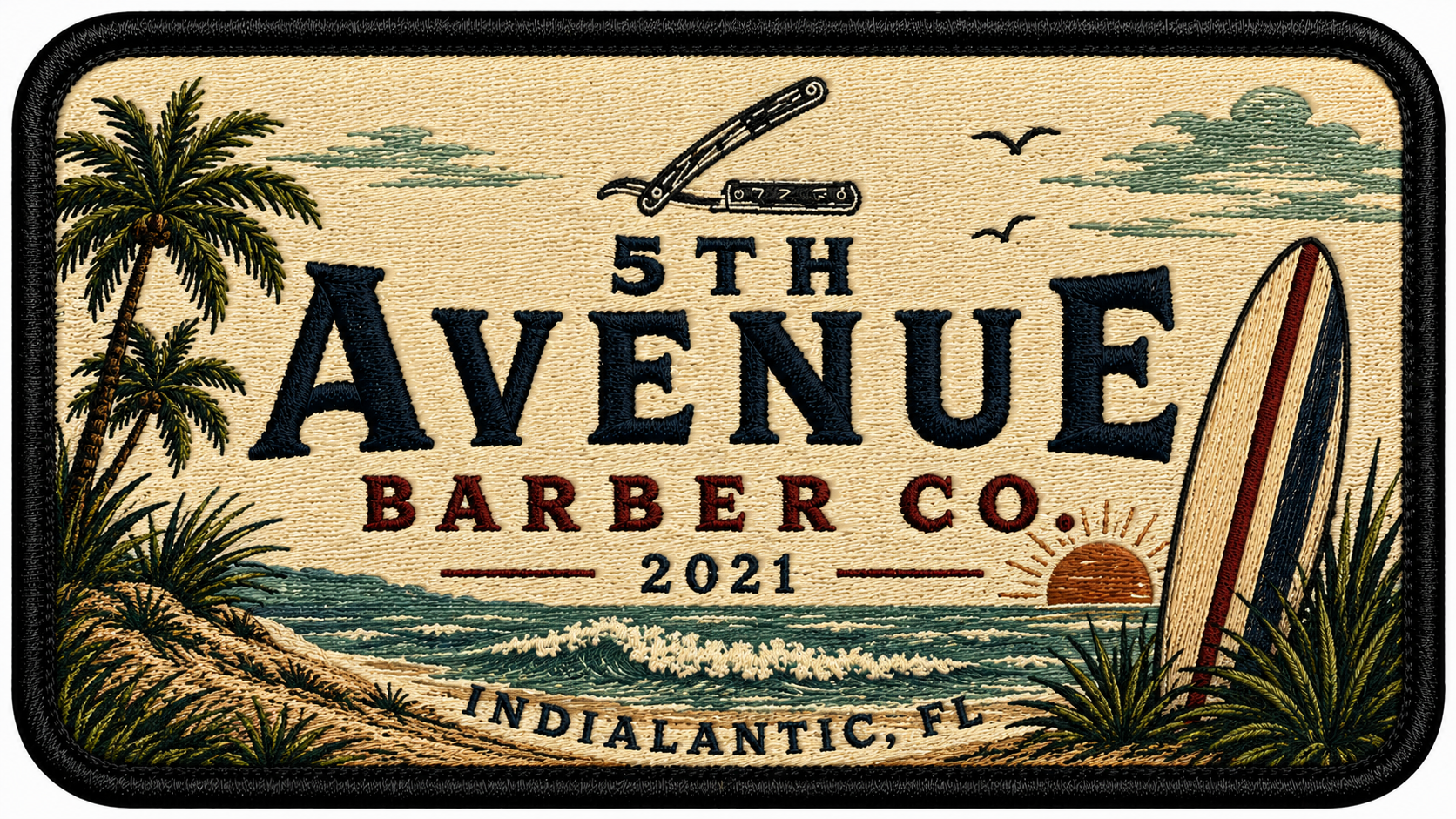 5th Avenue Barber Co Coastal — StashHat™ embroidered patch