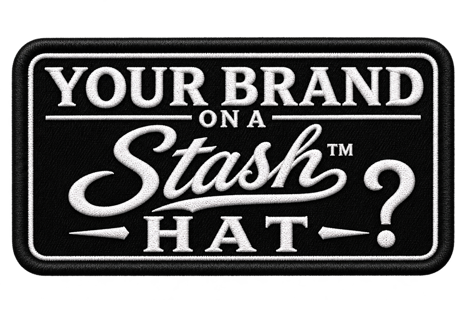 Your Brand on a StashHat™ — custom embroidered patch by Recall Studio